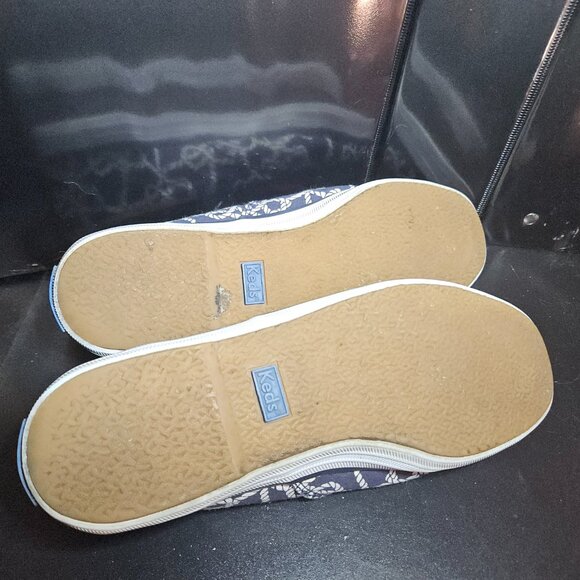 Keds Navy Blue & Champion Rope Print Lace Up Sneakers Size 6 - Picture 16 of 16